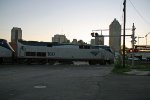 AMTK 160 leads train P092-29 away from the station early in the morning